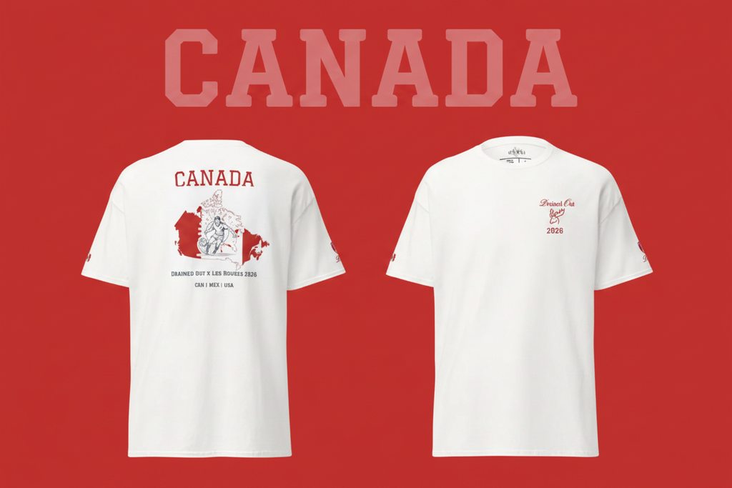 T-shirt - Drained Out x Les Rouges 2026 - Unisex Relaxed tee - Canada