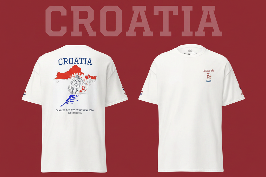 T-Shirt - Drained Out x The Vatreni 2026 -Unisex Classic Tee - Croatia
