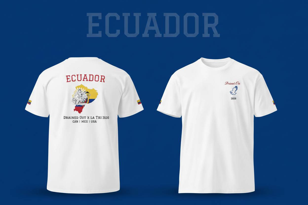 T-Shirt - Drained Out x El Tri 2026 - Unisex Premium - Ecuador