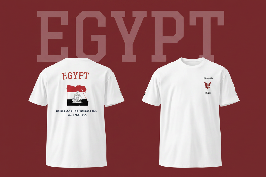 T-Shirt Drained Out x The Pharaohs 2026 -Unisex Premium - Egypt