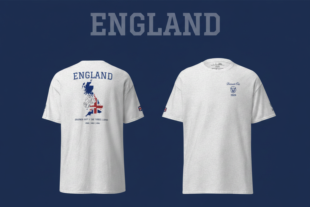 T - Shirt - Drained Out x The Three Lions 2026 - Unisex Classic Tee - England