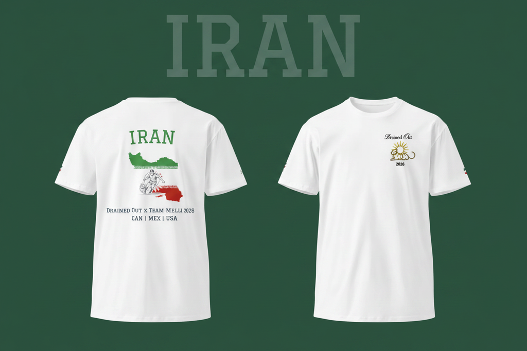 T-Shirt Drained Out x Team Melli 2026 -Unisex Premium- Iran