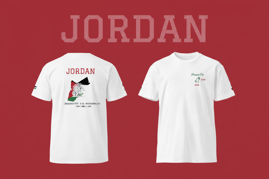 T- Shirt - Drained Out  x Al-Nashama 2026- Unisex Premium - Jordan