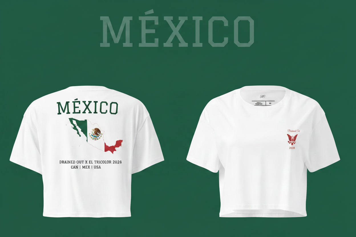 T- Shirt - Drained Out x El Tricolor 2026 - Women’s crop top - México