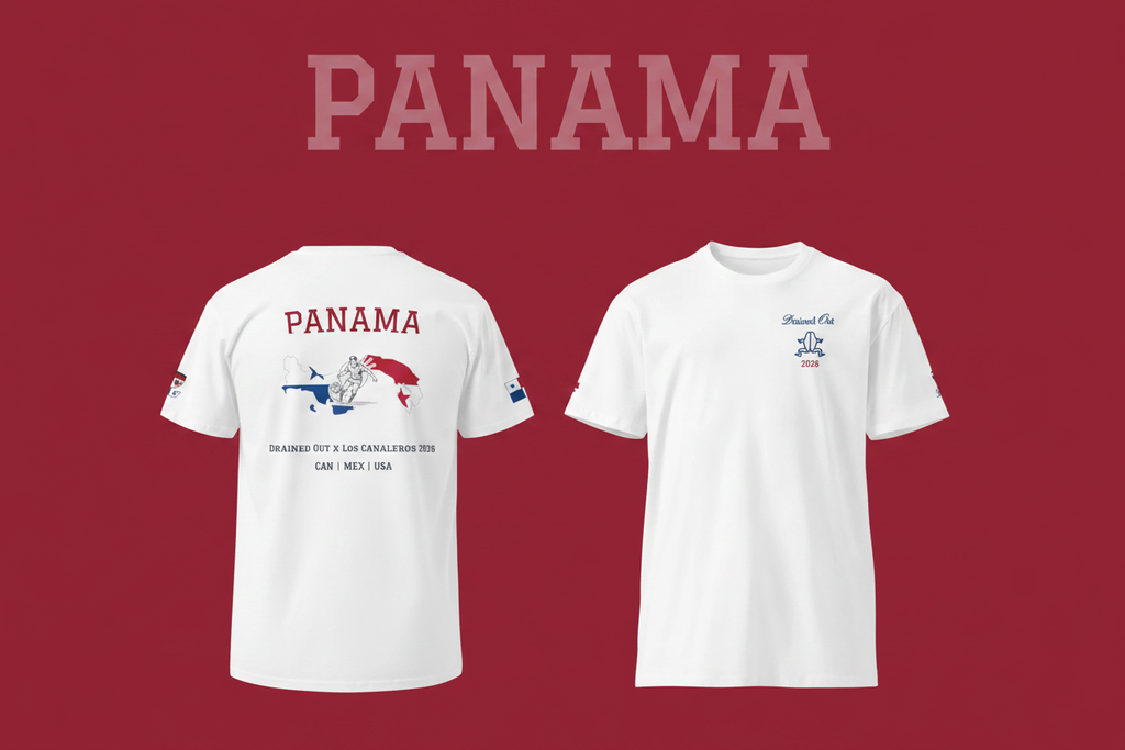 T- Shirt - Drained Out x Los Canaleros 2026 - Unisex Premium tee - Panama