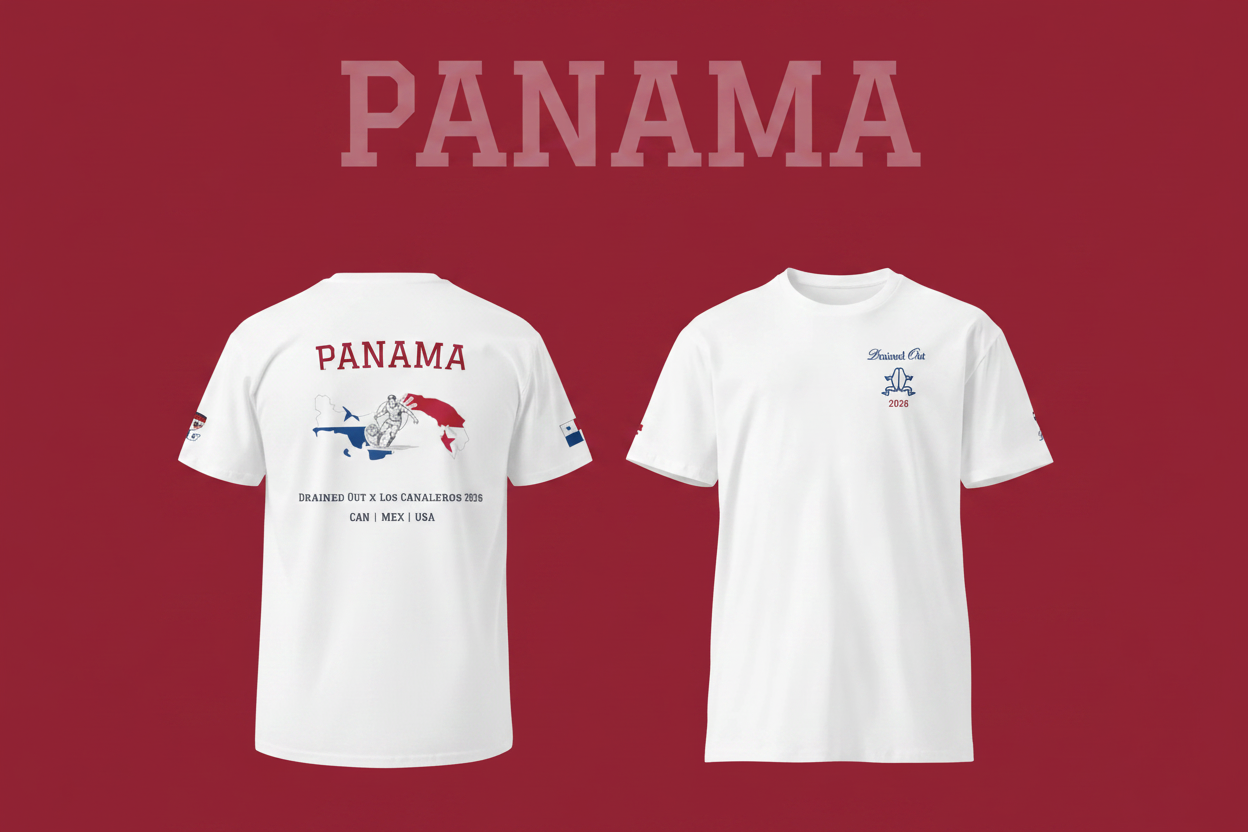 T- Shirt - Drained Out x Los Canaleros 2026 - Unisex Premium tee - Panama