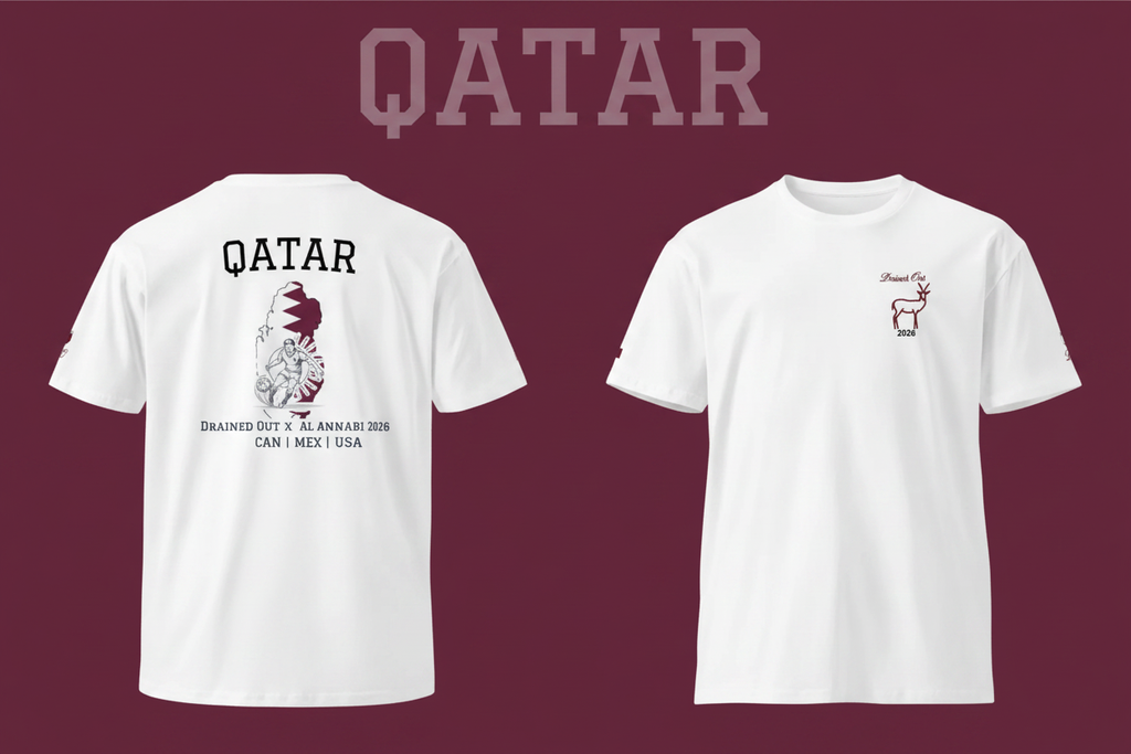 T- Shirt - Drained Out x El Annabi 2026 - Unisex Premium - Qatar