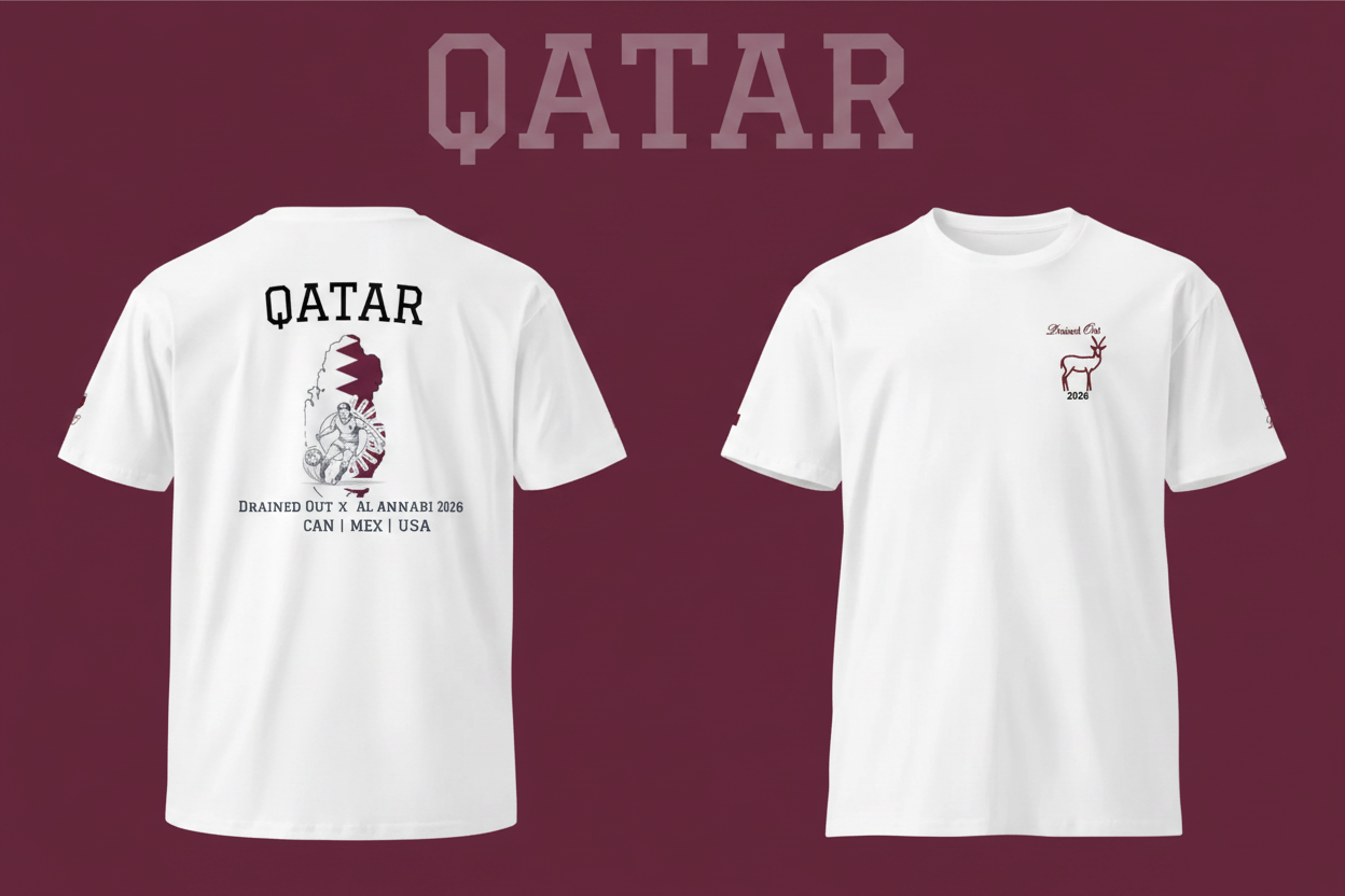 T- Shirt - Drained Out x El Annabi 2026 - Unisex Premium - Qatar