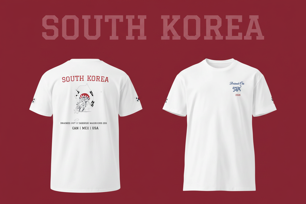 T-Shirt Drained Out x The Taegeuk Warriors 2026 -Unisex Premium- South Korea