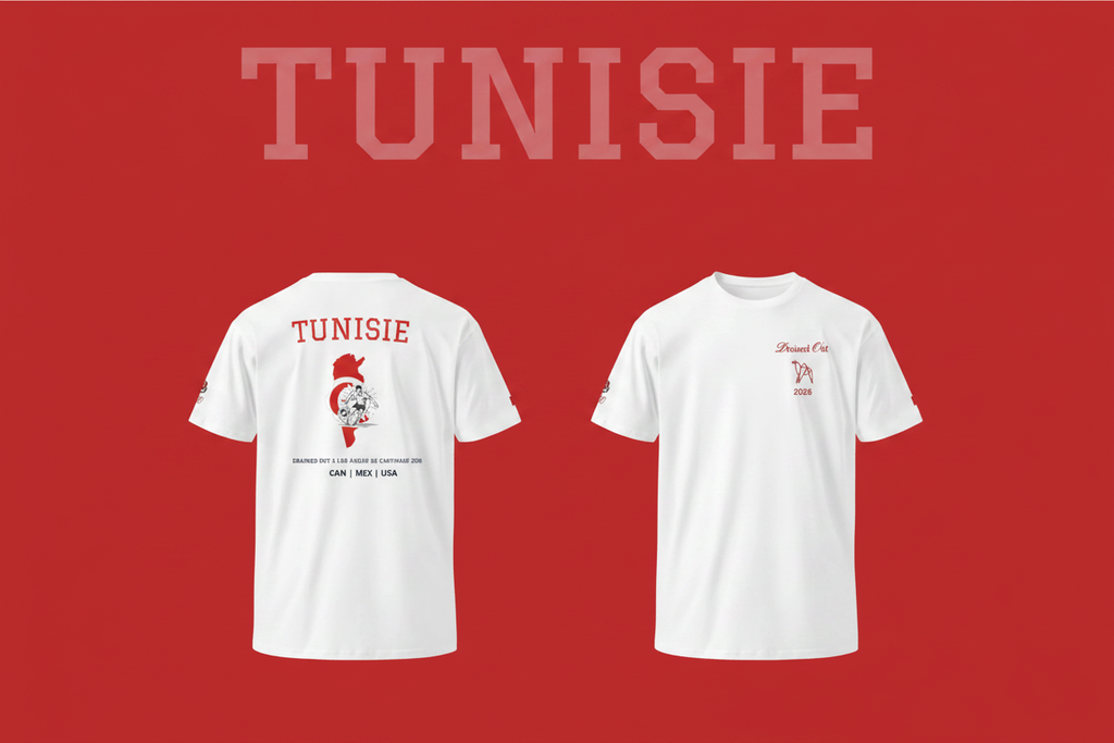 T-Shirt Drained Out x Les Aigles de Carthage 2026-Unisex Premium - Tunisie