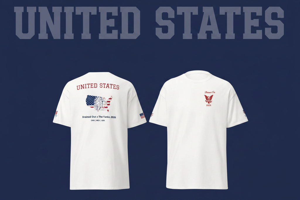 USA "The Stars & Stripes" Heavyweight Embroidered Luxury Soccer Tee