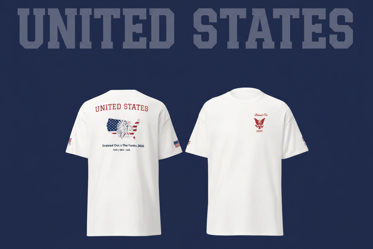 USA "The Stars & Stripes" Heavyweight Embroidered Luxury Soccer Tee