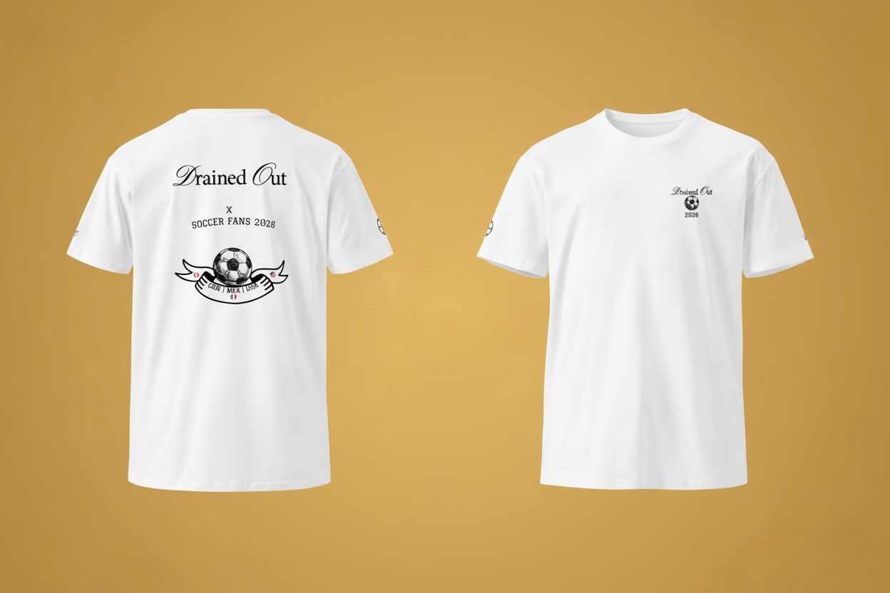 T- Shirt - Drained Out x Soccer Fans 2026 - Unisex Premium